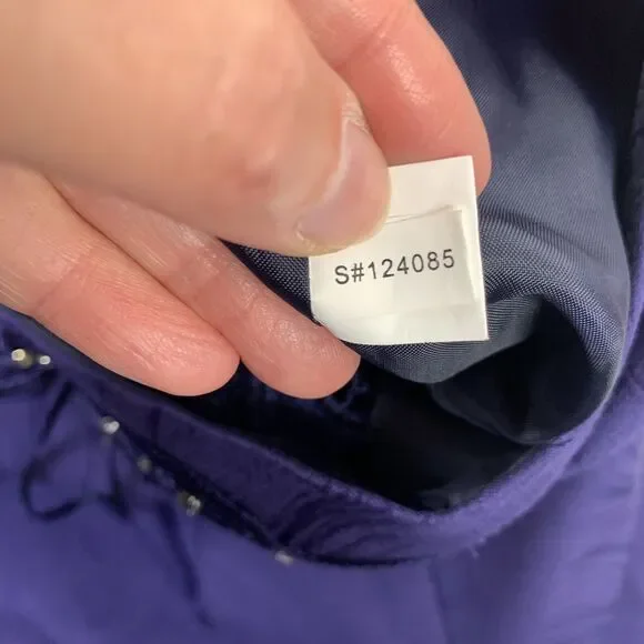 Kay Unger Size 14 Dress Sleeveless Bling V-Neck Fit & Flare Knee Length Women’s - Picture 11 of 12